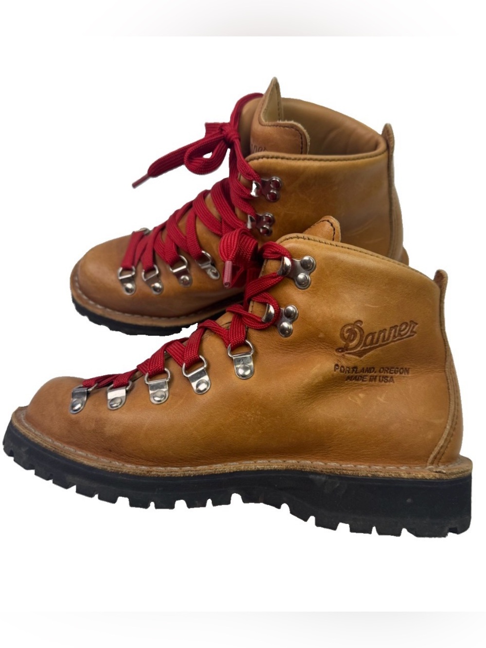 Danner Mountain LT Cascade Hiking Boots Women US 6.5/EU 38 Tan Leather USA Made